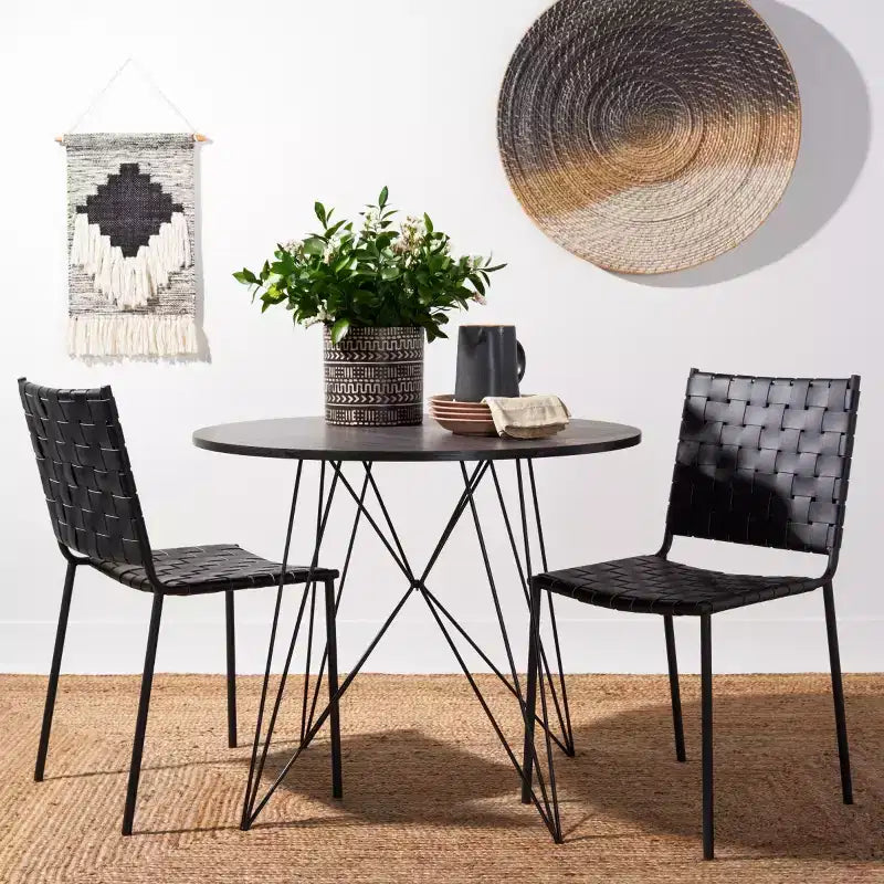 Chaise de salle à manger tissée (lot de 2)