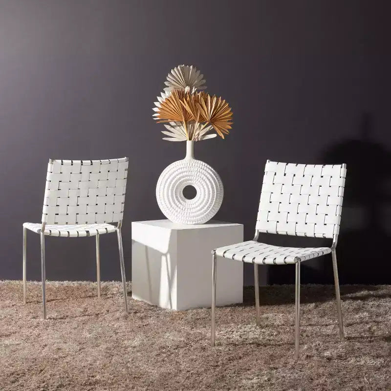 Chaise de salle à manger tissée (lot de 2)