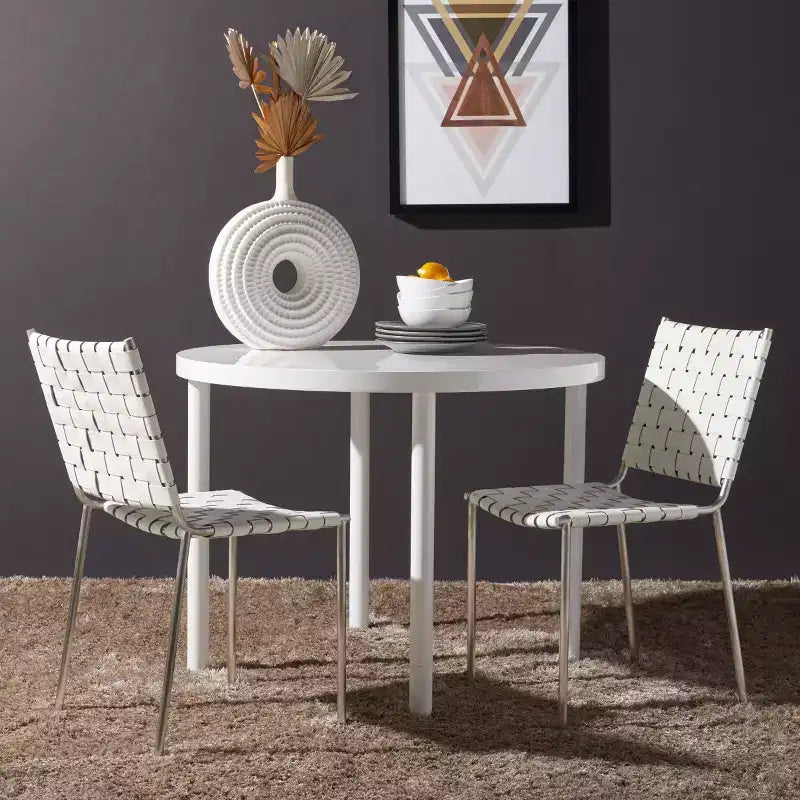 Chaise de salle à manger tissée (lot de 2)