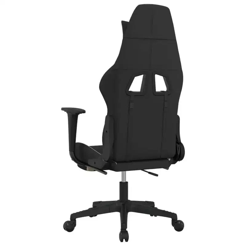 Fauteuil de jeu moderne avec fonctions réglables en tissu noir et crème