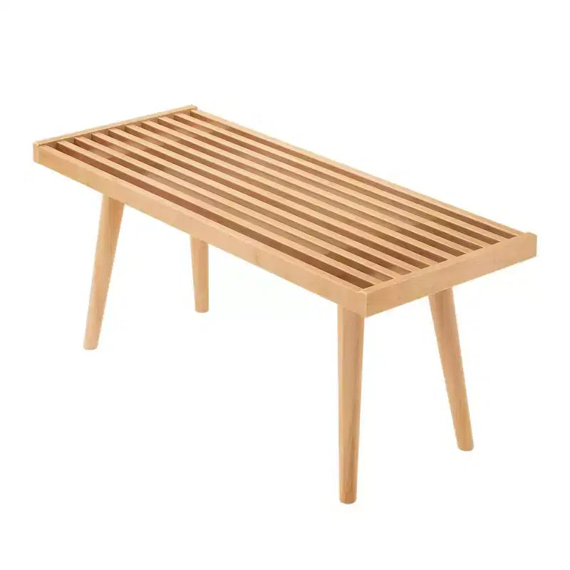 Banc d'entrée en bois massif pour le bout de lit