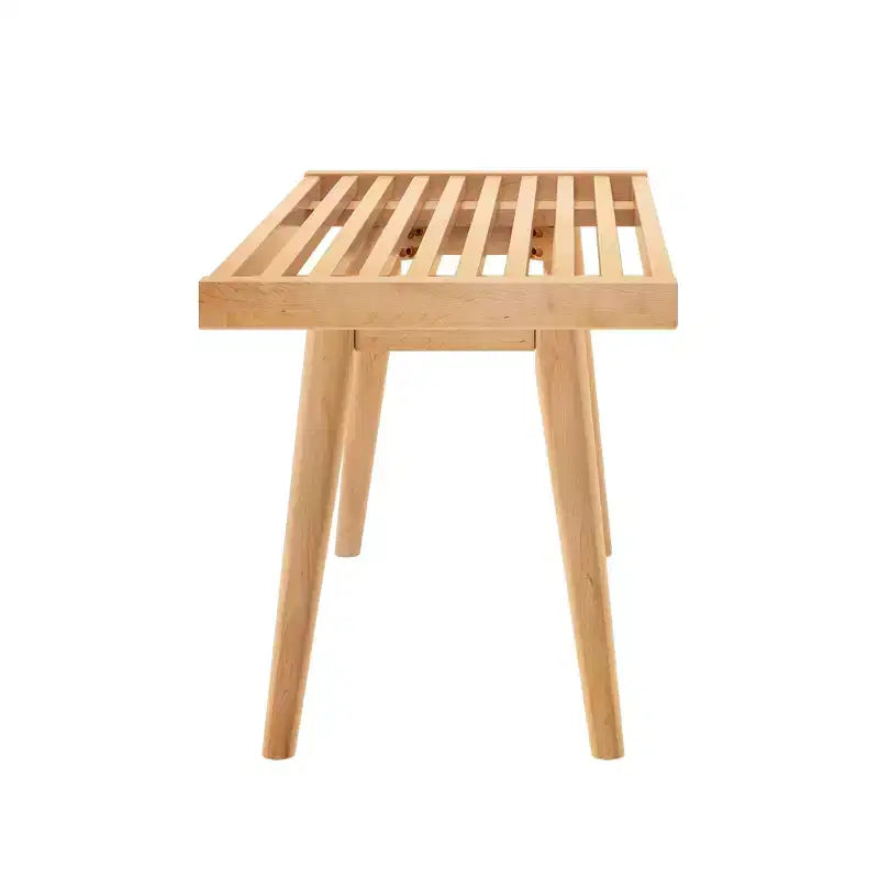 Banc d'entrée en bois massif pour le bout de lit