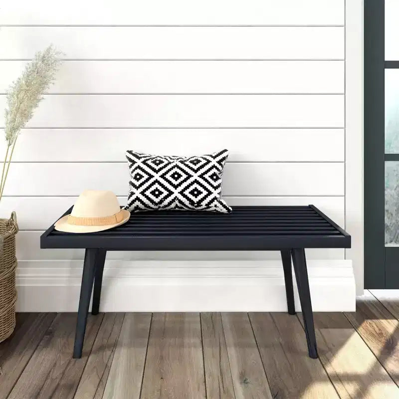 Banc d'entrée en bois massif pour le bout de lit