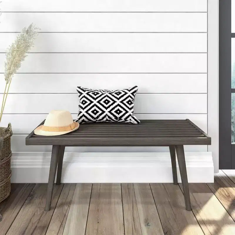 Banc d'entrée en bois massif pour le bout de lit