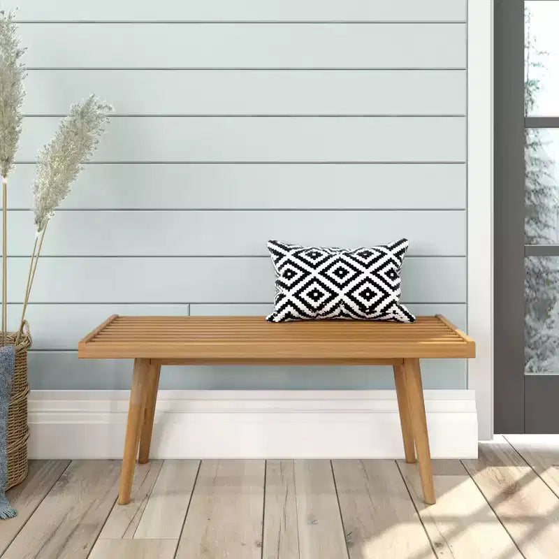 Banc d'entrée en bois massif pour le bout de lit
