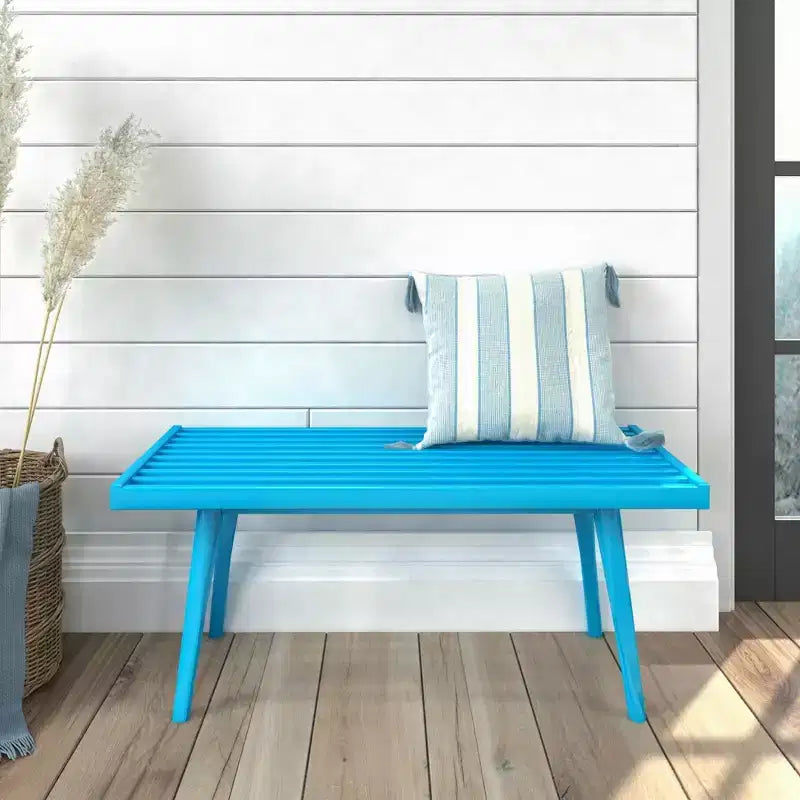 Banc d'entrée en bois massif pour le bout de lit