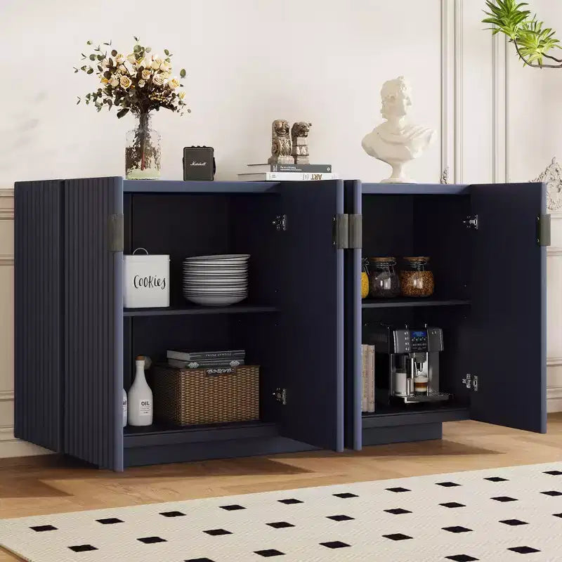 Buffet moderne avec portes ondulées Meuble de rangement