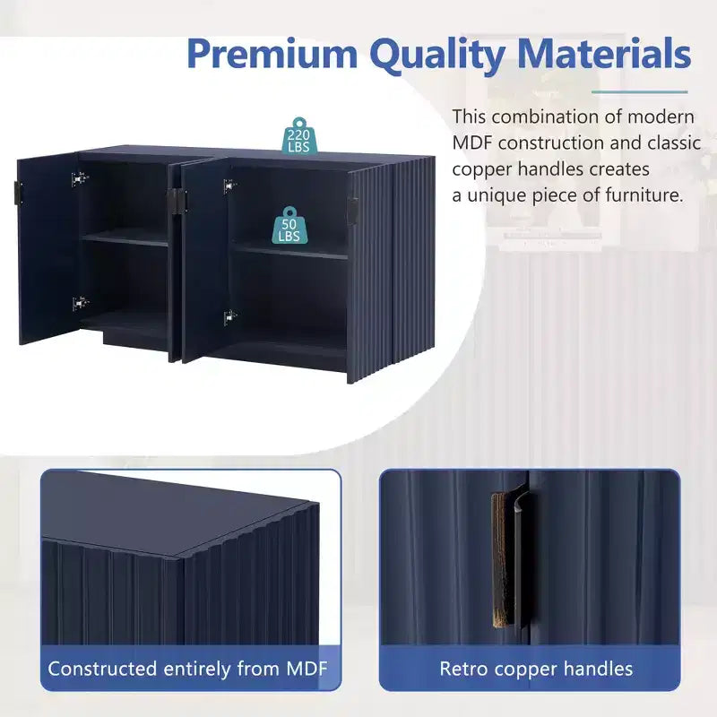 Buffet moderne avec portes ondulées Meuble de rangement