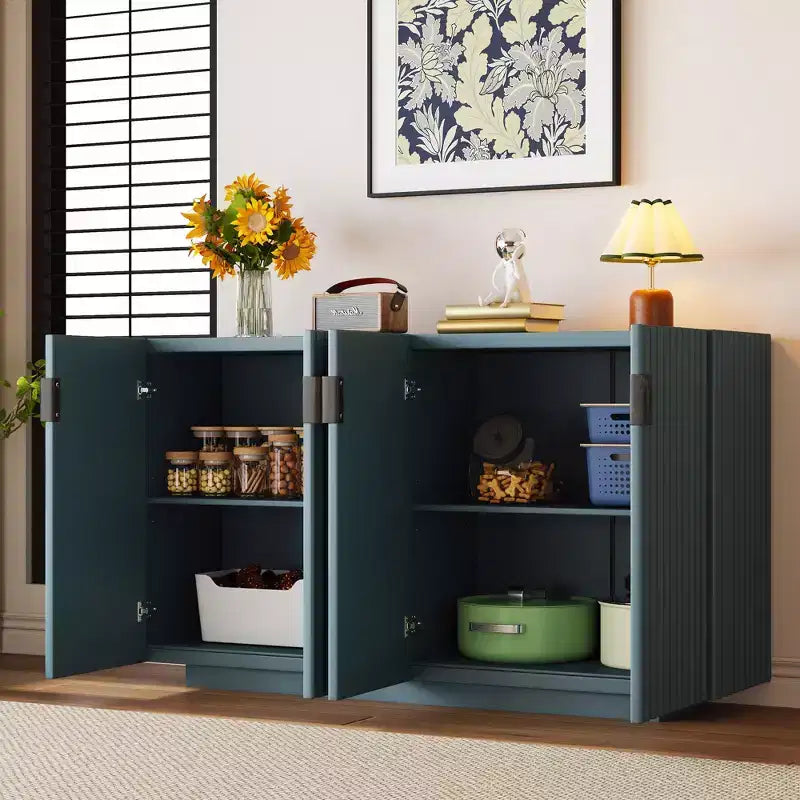 Buffet moderne avec portes ondulées Meuble de rangement