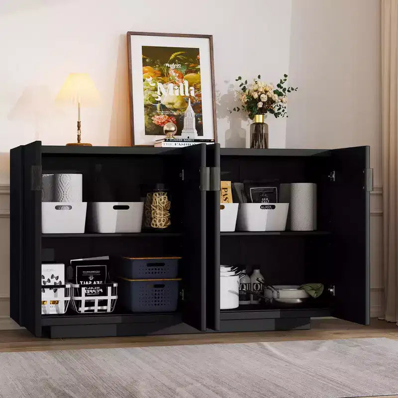 Buffet moderne avec portes ondulées Meuble de rangement