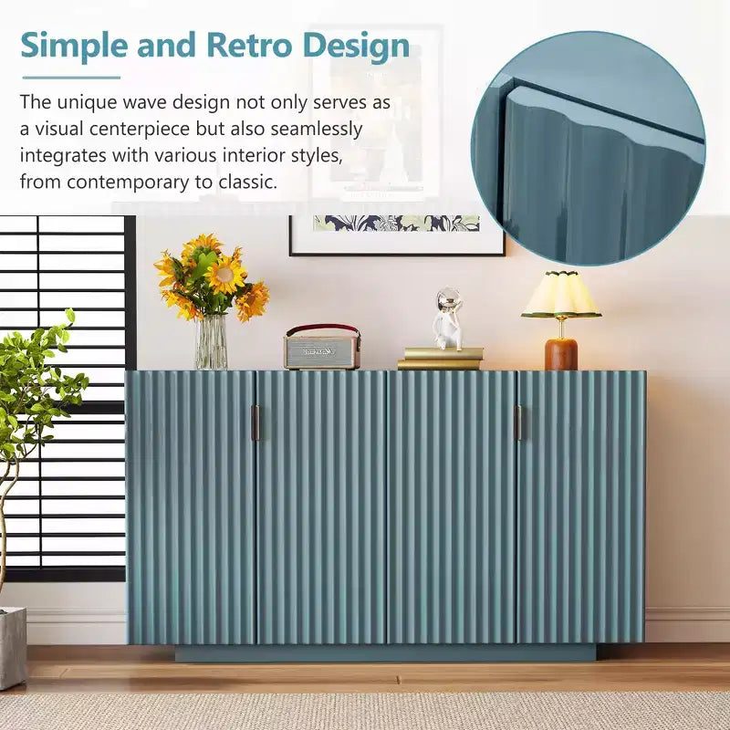 Buffet moderne avec portes ondulées Meuble de rangement