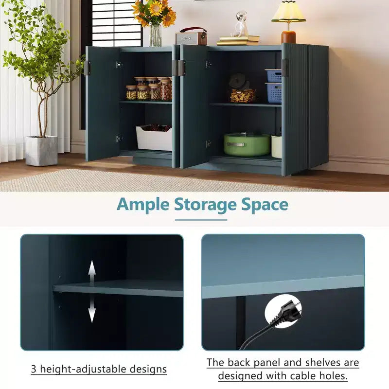 Buffet moderne avec portes ondulées Meuble de rangement