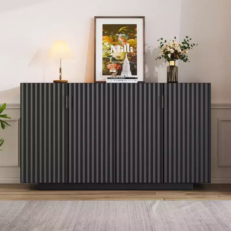 Buffet moderne avec portes ondulées Meuble de rangement