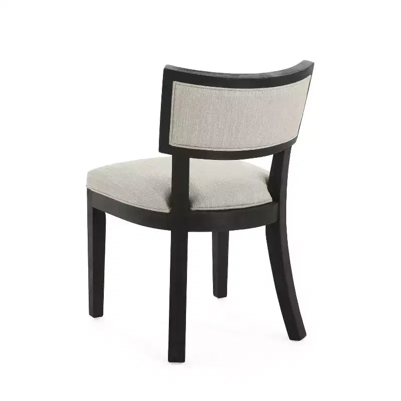 Ensemble de 2 chaises de salle à manger d'intérieur en hévéa rembourrées