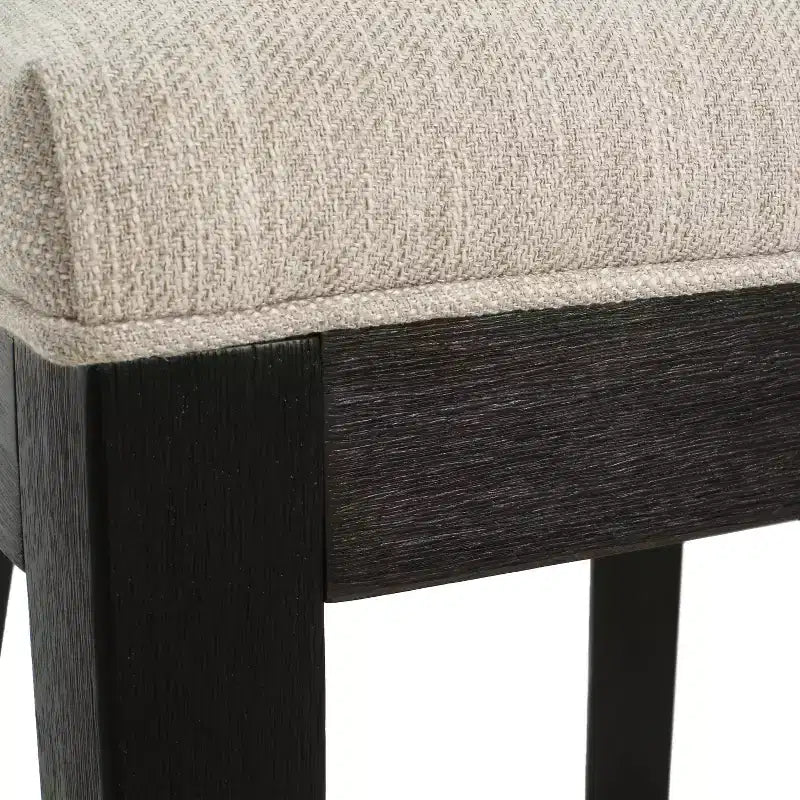 Ensemble de 2 chaises de salle à manger d'intérieur en hévéa rembourrées