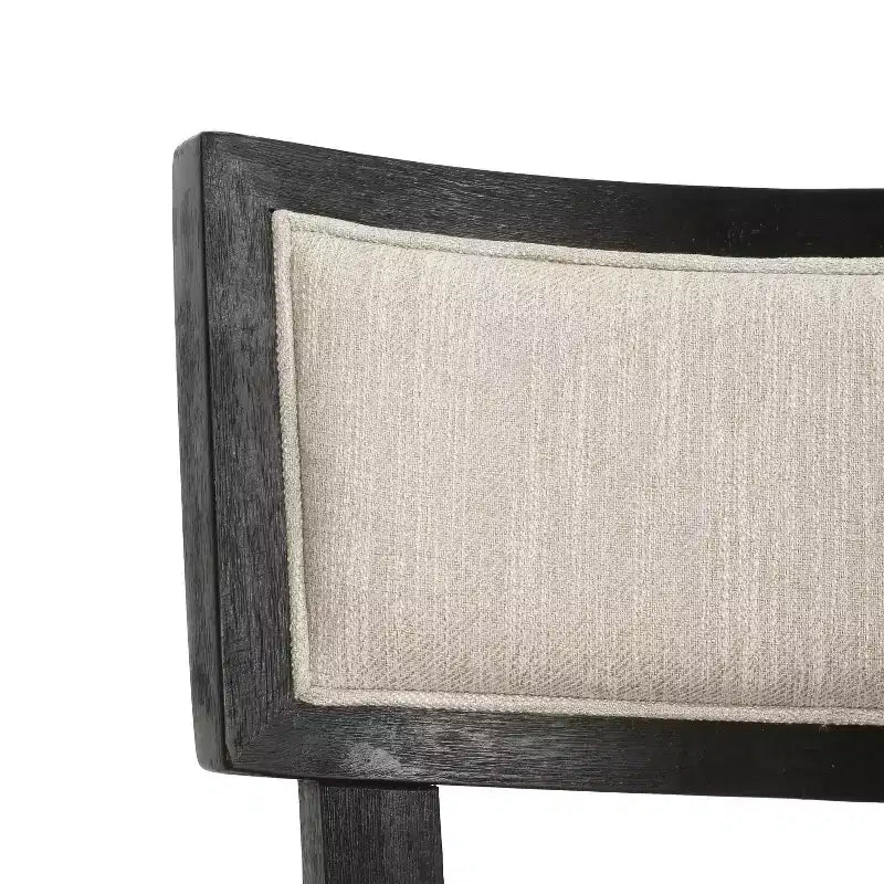 Ensemble de 2 chaises de salle à manger d'intérieur en hévéa rembourrées