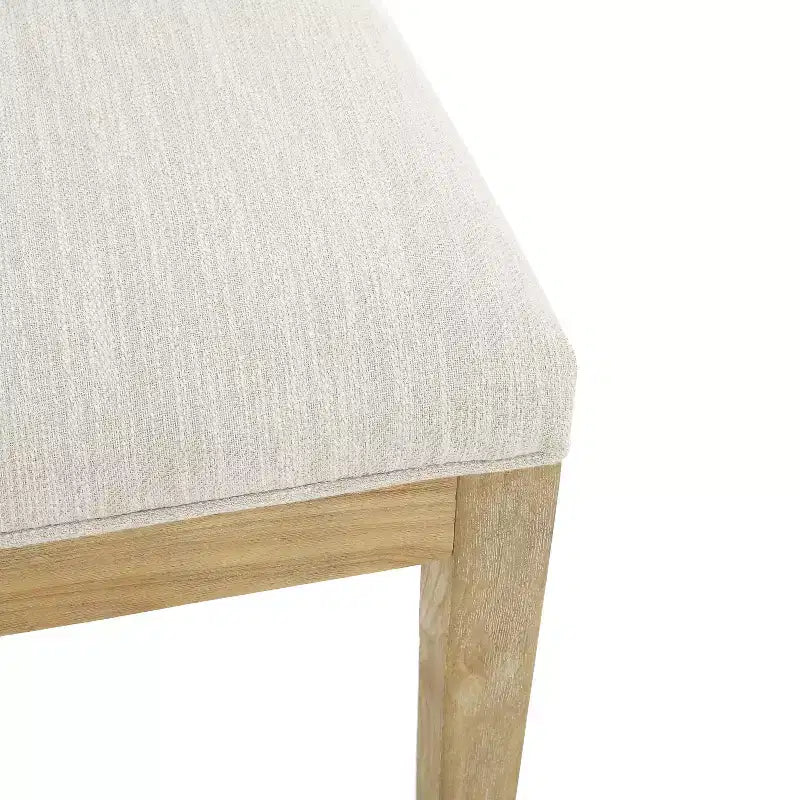Ensemble de 2 chaises de salle à manger d'intérieur en hévéa rembourrées