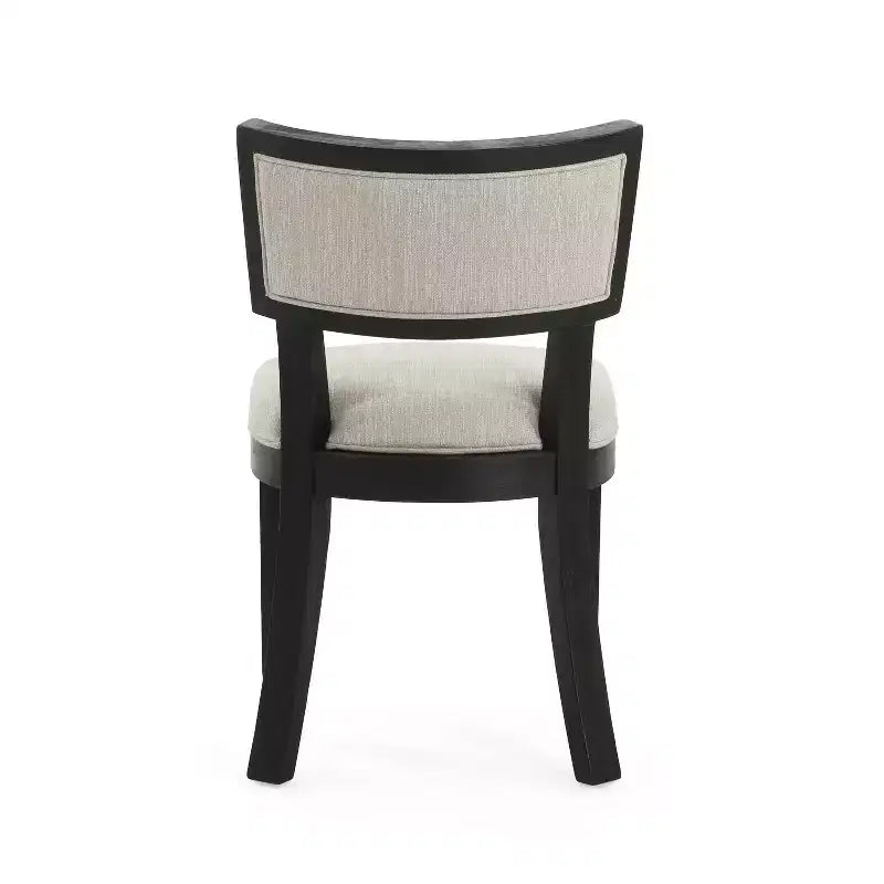 Ensemble de 2 chaises de salle à manger d'intérieur en hévéa rembourrées