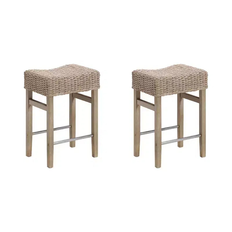 Tabourets de bar hauteur comptoir en jonc de mer