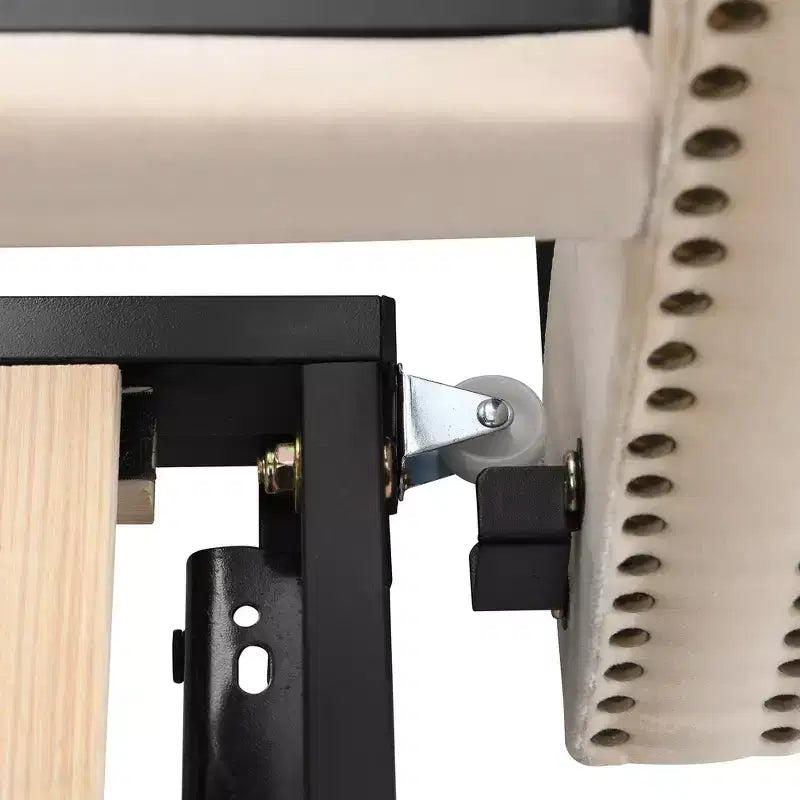 Lit de repos capitonné, canapé-lit extensible avec lit gigogne double escamotable