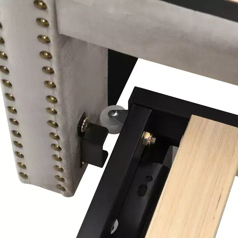Lit de repos capitonné, canapé-lit extensible avec lit gigogne double escamotable