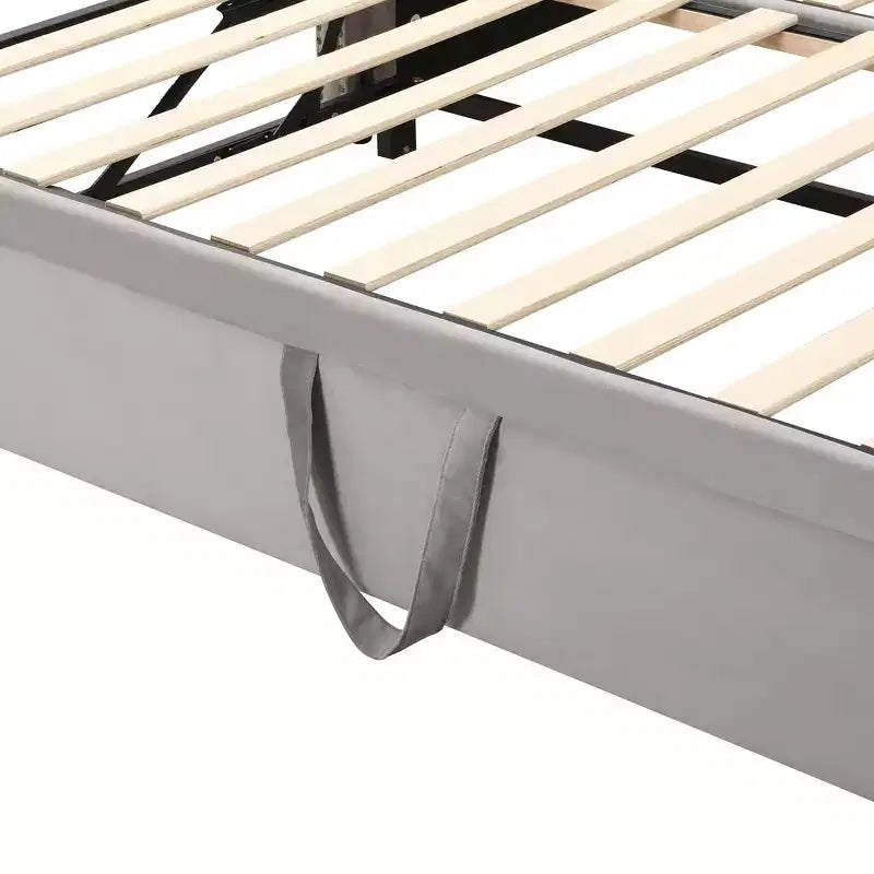 Lit de repos capitonné, canapé-lit extensible avec lit gigogne double escamotable