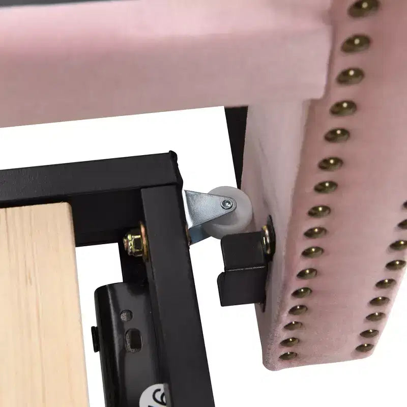 Lit de repos capitonné, canapé-lit extensible avec lit gigogne double escamotable