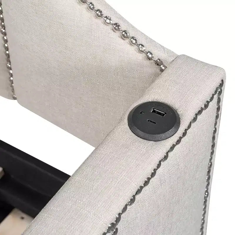 Lit de repos capitonné, canapé-lit extensible avec lit gigogne double escamotable