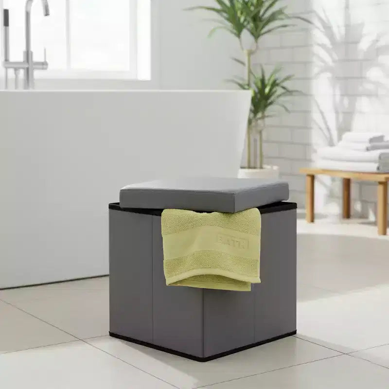 Articles ménagers Pouf et boîte de rangement polyvalents 2-en-1