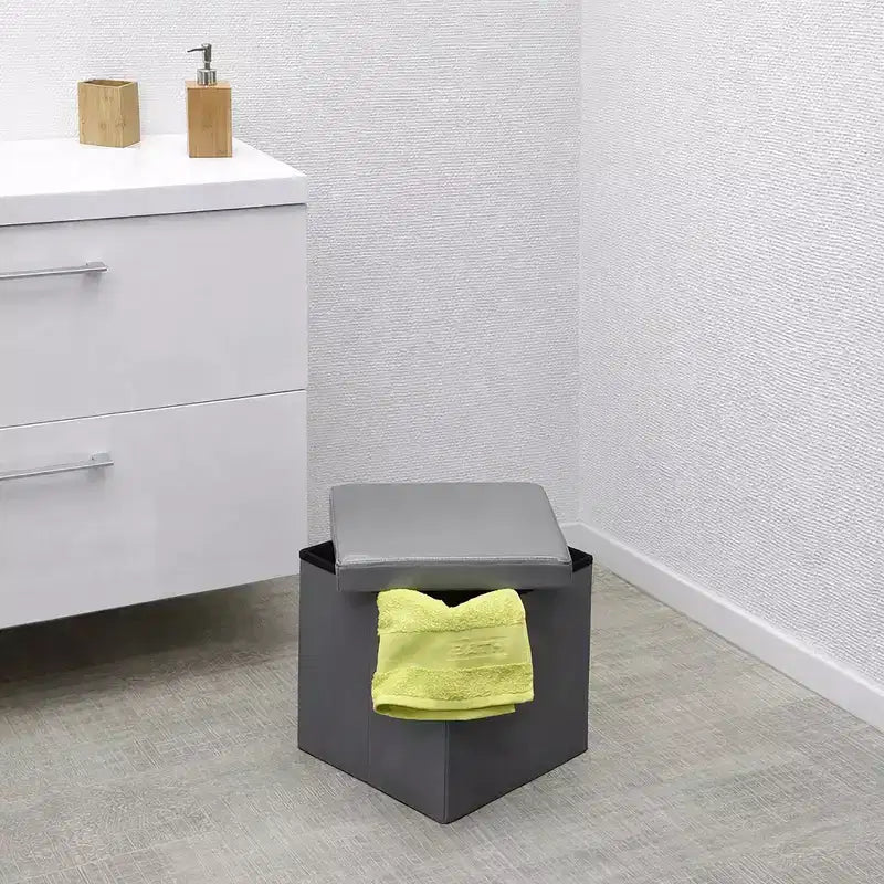 Articles ménagers Pouf et boîte de rangement polyvalents 2-en-1