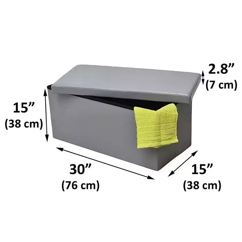Articles ménagers Pouf et boîte de rangement polyvalents 2-en-1