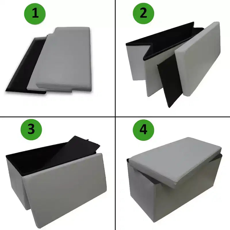 Articles ménagers Pouf et boîte de rangement polyvalents 2-en-1