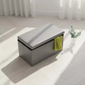 Evideco French Home Goods Versatile 2-in-1 Pouf & Storage Box Available in 3 Colors and 2 Sizes