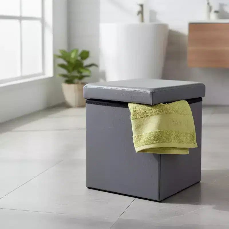 Articles ménagers Pouf et boîte de rangement polyvalents 2-en-1